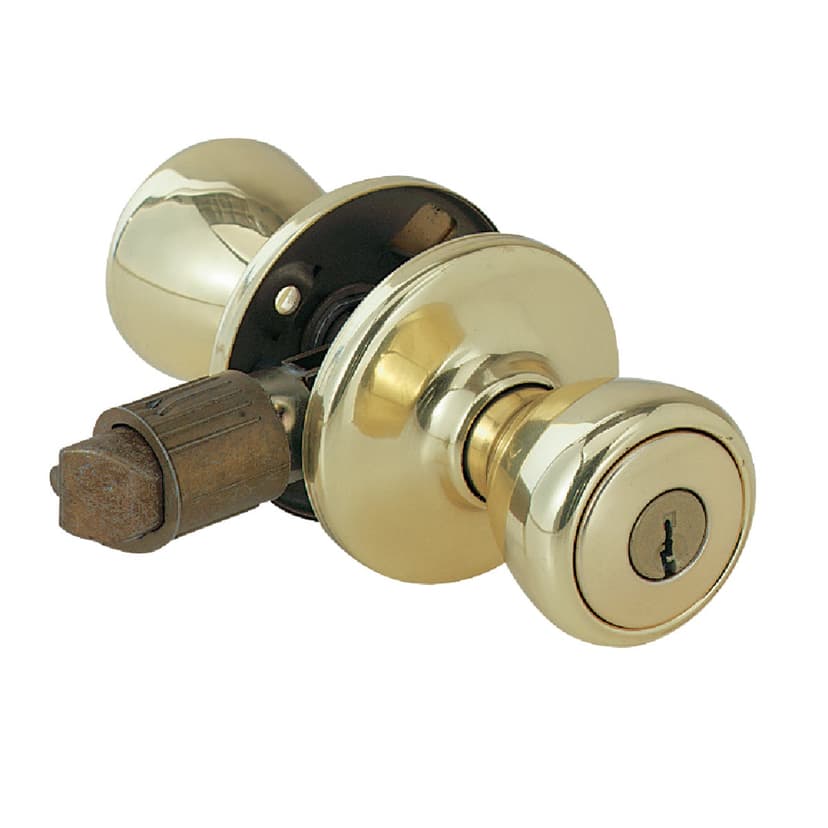Kwikset Polished Brass Mobile Home Entry Lockset (400m 3 Cp K6 V1 ...