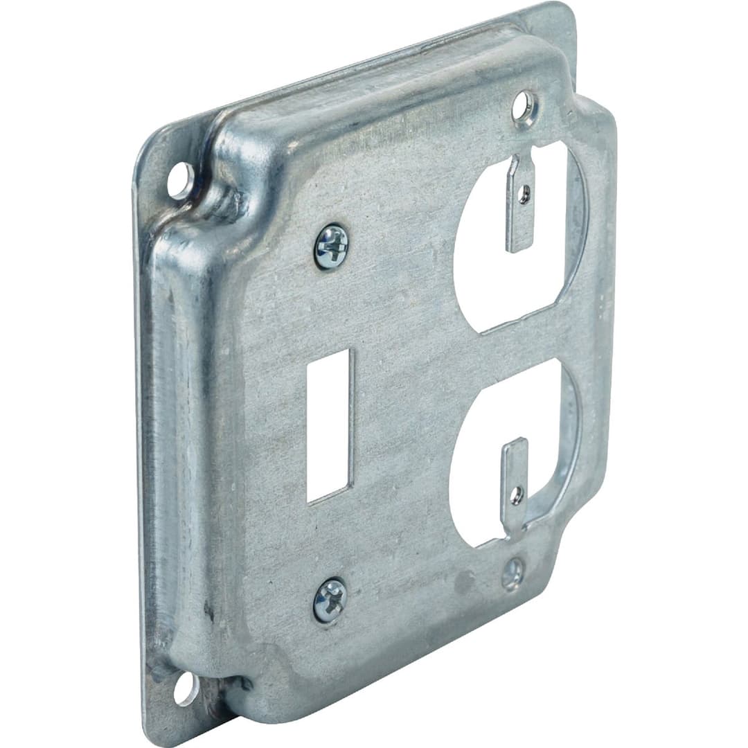 Southwire Toggle Switch/duplex Outlet 4 In. X 4 In. Square Device Cover ...