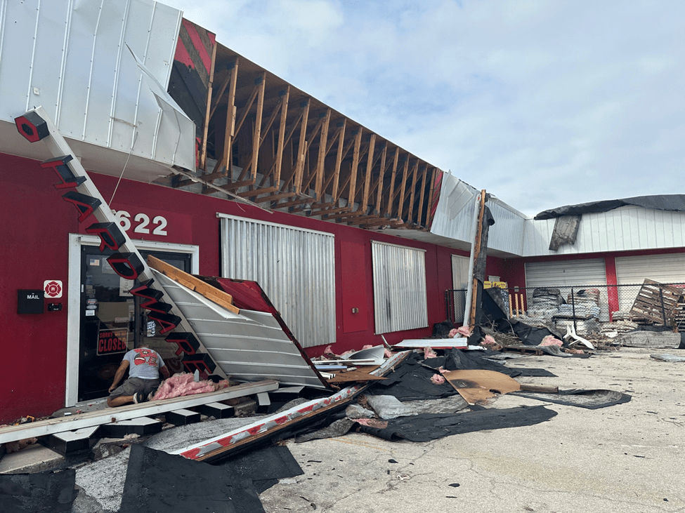 Damage sustained after Hurricane Ian