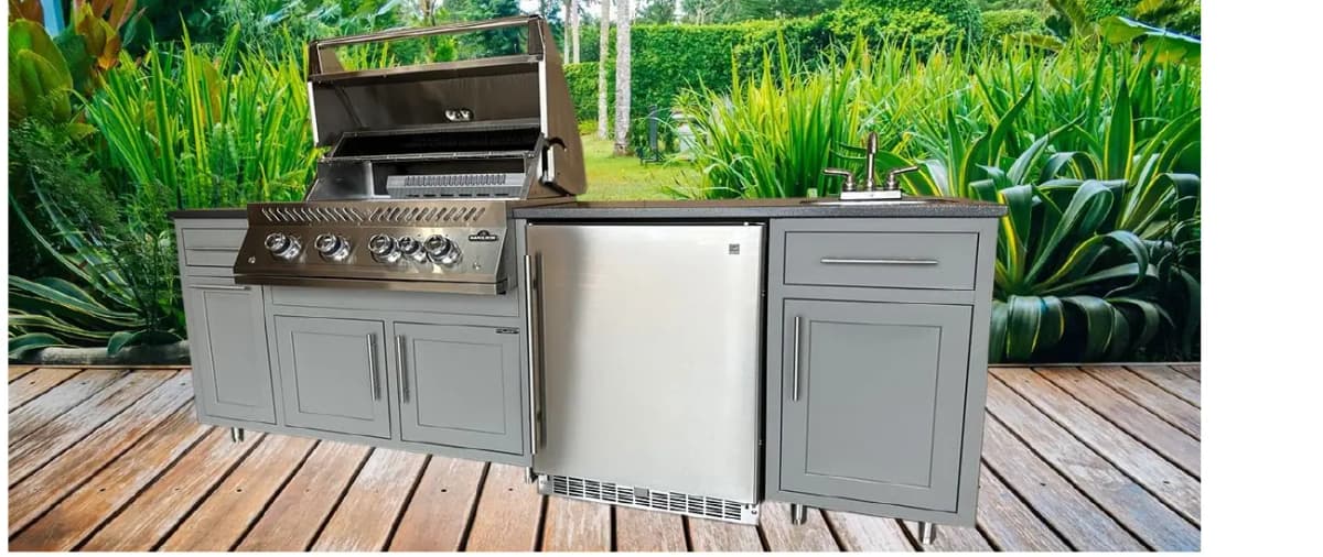 Coastal 93 Grill, Refrigerator & Sink Island