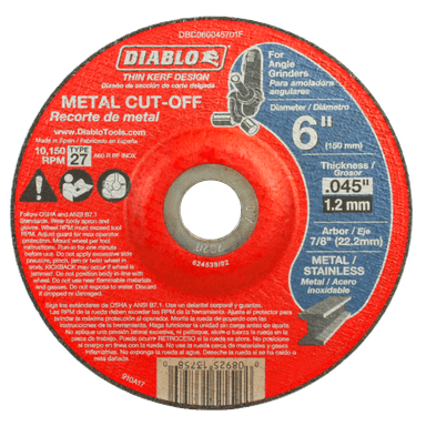 6 in. Type 27 Metal Cut-Off Disc (DBD060045701F)