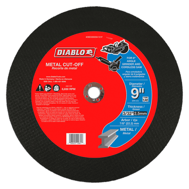 9 in. Metal Cut-Off Disc (DBD090094101F)