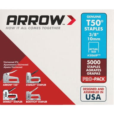 Arrow T50 Pro-Pack Heavy-Duty Staple, 3/8 In. (5000-Pack) (506IP)