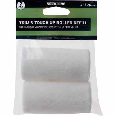 Shur-Line 3 In. x 3/8 In. Trim & Touch-Up Knit Fabric Roller Cover (2-Pack) (2007129)