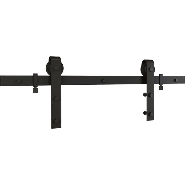 National Hardware 72 In. Matte Black Classic Interior Barn Door Kit (2 ...