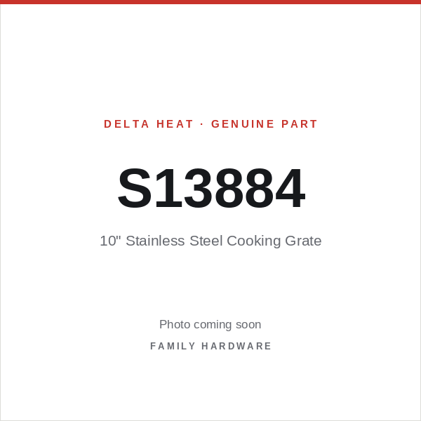 10" Stainless Steel Cooking Grate (S13884) — photo coming soon